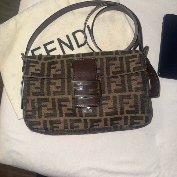 Brown Zucca Mamma Baguette Shoulder Bag - Picture 9 of 11